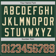 Custom Green Camo-Red Authentic Baseball Jersey