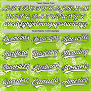 Custom Neon Green White-Black 3D Tropical Hawaii Jungle Plant Authentic Baseball Jersey