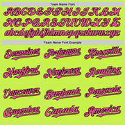 Custom Neon Green Pink-Black Mesh Authentic Throwback Baseball Jersey