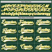 Custom Green White-Gold Authentic Baseball Jersey