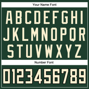 Custom Green Cream-Black Authentic Baseball Jersey