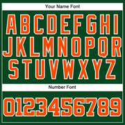 Custom Green Orange-White Authentic Baseball Jersey
