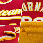 Custom Gold Black-White Authentic Throwback Baseball Jersey