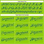 Custom Neon Green Kelly Green-Neon Yellow Authentic Baseball Jersey