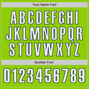 Custom Neon Green White-Navy Authentic Baseball Jersey