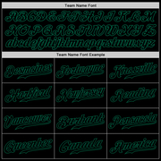 Custom Black Black-Kelly Green Authentic Baseball Jersey