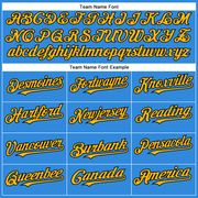 Custom Electric Blue Gold-Black Authentic Baseball Jersey