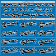 Custom Blue Black-White Authentic Baseball Jersey