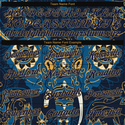 Custom Navy Navy-Old Gold 3D Pattern Design Elephant Authentic Baseball Jersey
