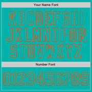 Custom Aqua Orange 3D Pattern Design Abstract Splatter Grunge Art Authentic Baseball Jersey