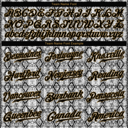 Custom Black Snakeskin Black-Old Gold 3D Pattern Design Authentic Baseball Jersey