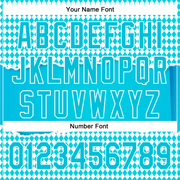 Custom Lakes Blue White 3D Pattern Design Oktoberfest Authentic Baseball Jersey