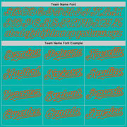 Custom Aqua Orange 3D Pattern Design Abstract Splatter Grunge Art Authentic Baseball Jersey