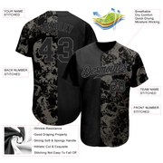 Custom Black Steel Gray 3D Skull Fashion Authentic Baseball Jersey
