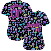 Custom 3D Pattern Design Magic Mushrooms Psychedelic Hallucination Authentic Baseball Jersey