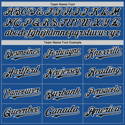 Custom Blue Black-White Mesh Authentic Throwback Baseball Jersey