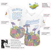 Custom 3D Pattern Design Colorful Flowers And Mushrooms Psychedelic Hallucination Authentic Baseball Jersey