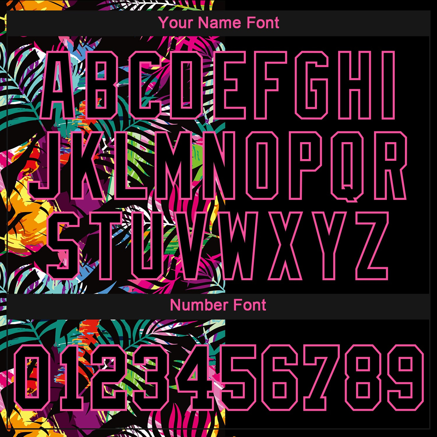 Custom Women's Black Black-Pink Tropical Palm Leaves 3D V-Neck Cropped Baseball Jersey