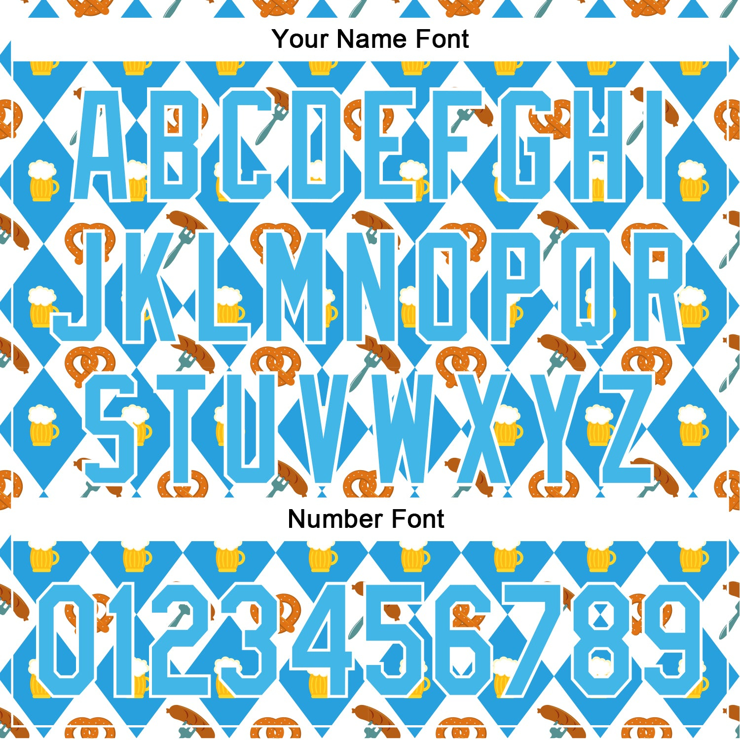 Custom White Sky Blue 3D Pattern Design Beer Festival Authentic Baseball Jersey