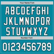 Custom Teal White-Black 3D Funny Christmas Authentic Baseball Jersey