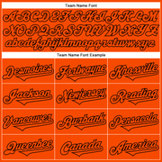 Custom Orange Black 3D Pattern Design Rave Halloween Pumpkin Authentic Baseball Jersey