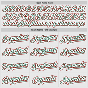 Custom White Kelly Green-Red Authentic Two Tone Baseball Jersey