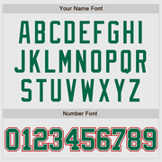 Custom White Kelly Green-Red Authentic Two Tone Baseball Jersey