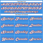 Custom Powder Blue Pink-Black Mesh Authentic Throwback Football Jersey