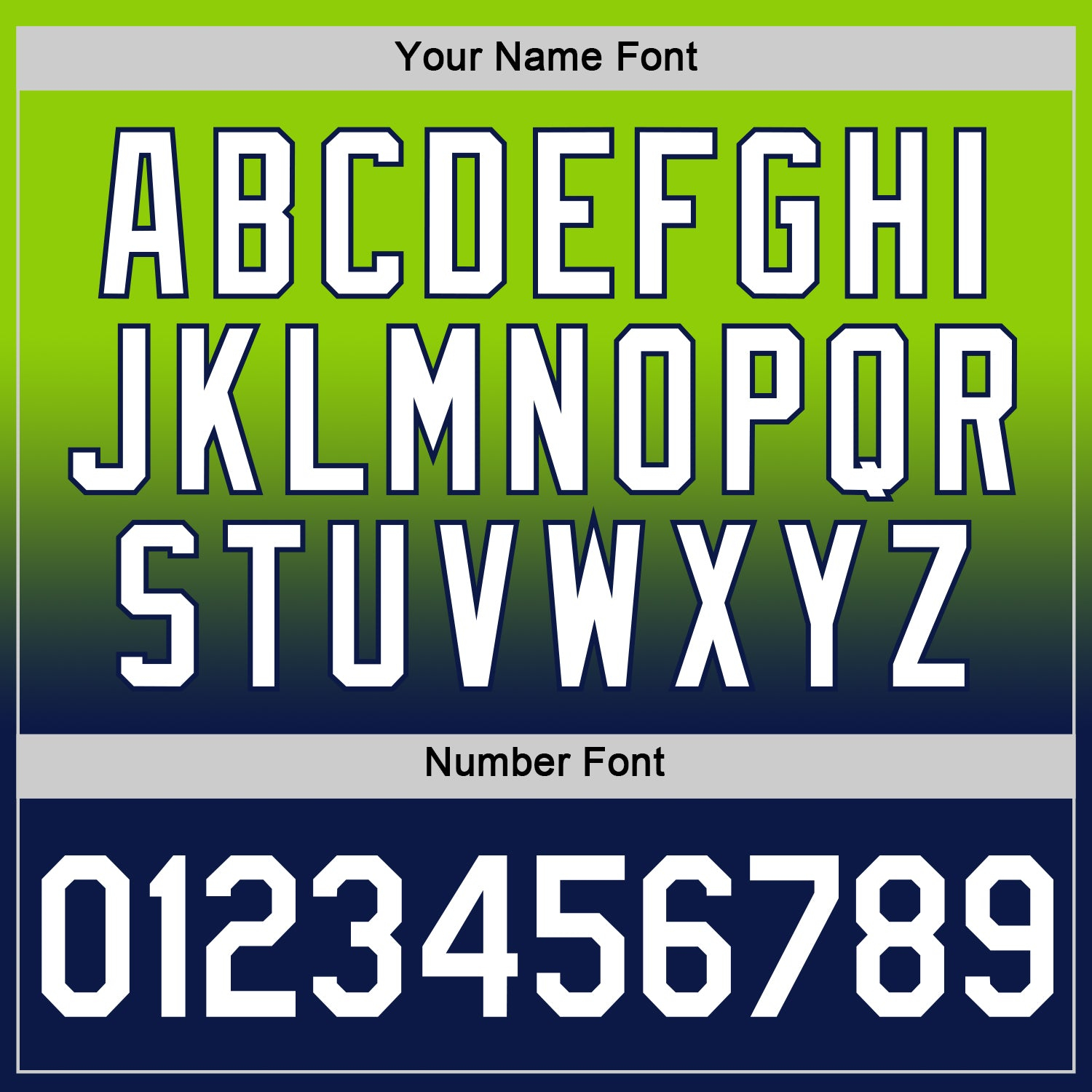 Custom Neon Green White-Navy Fade Fashion Performance T-Shirt