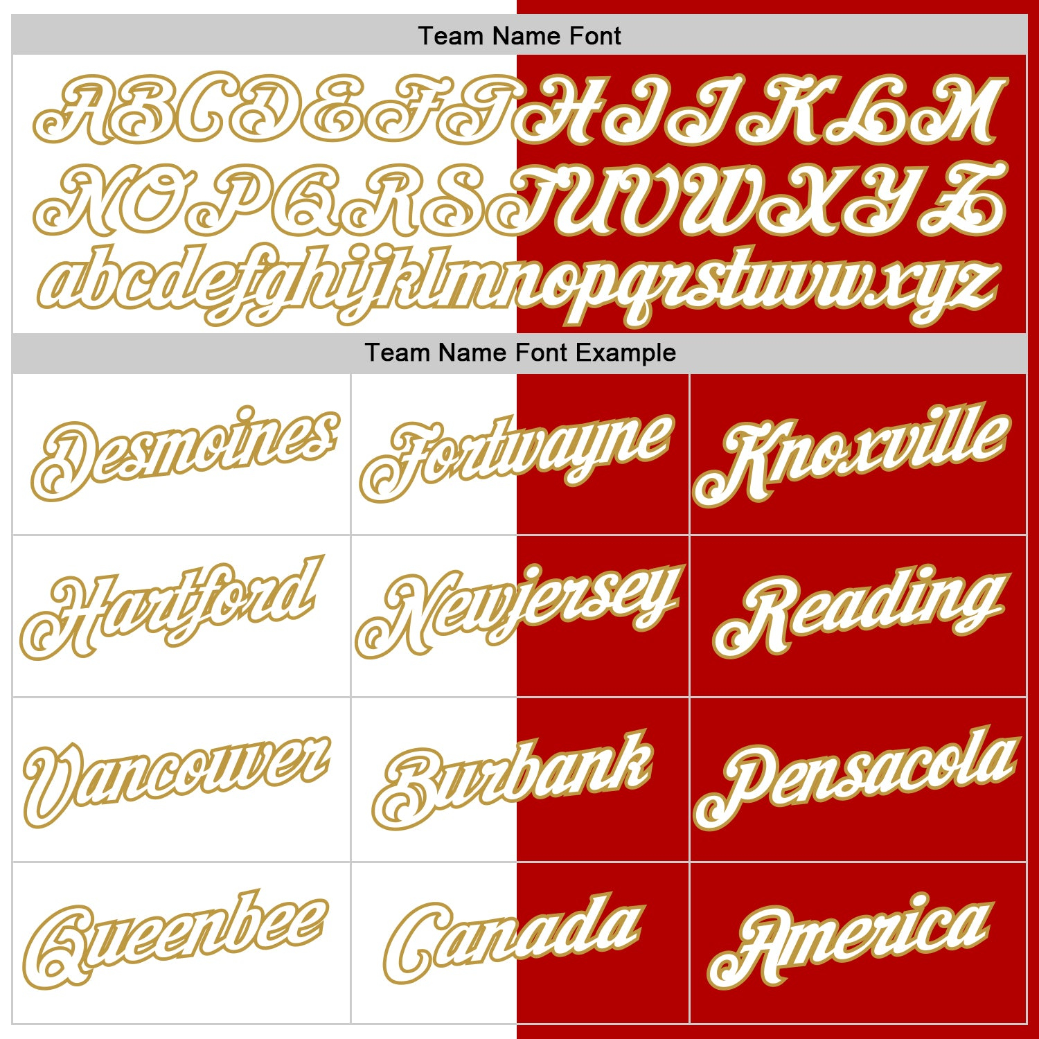 Custom Red White-Old Gold Split Fashion Performance T-Shirt