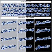 Custom Black Royal-Gray Split Fashion Performance T-Shirt