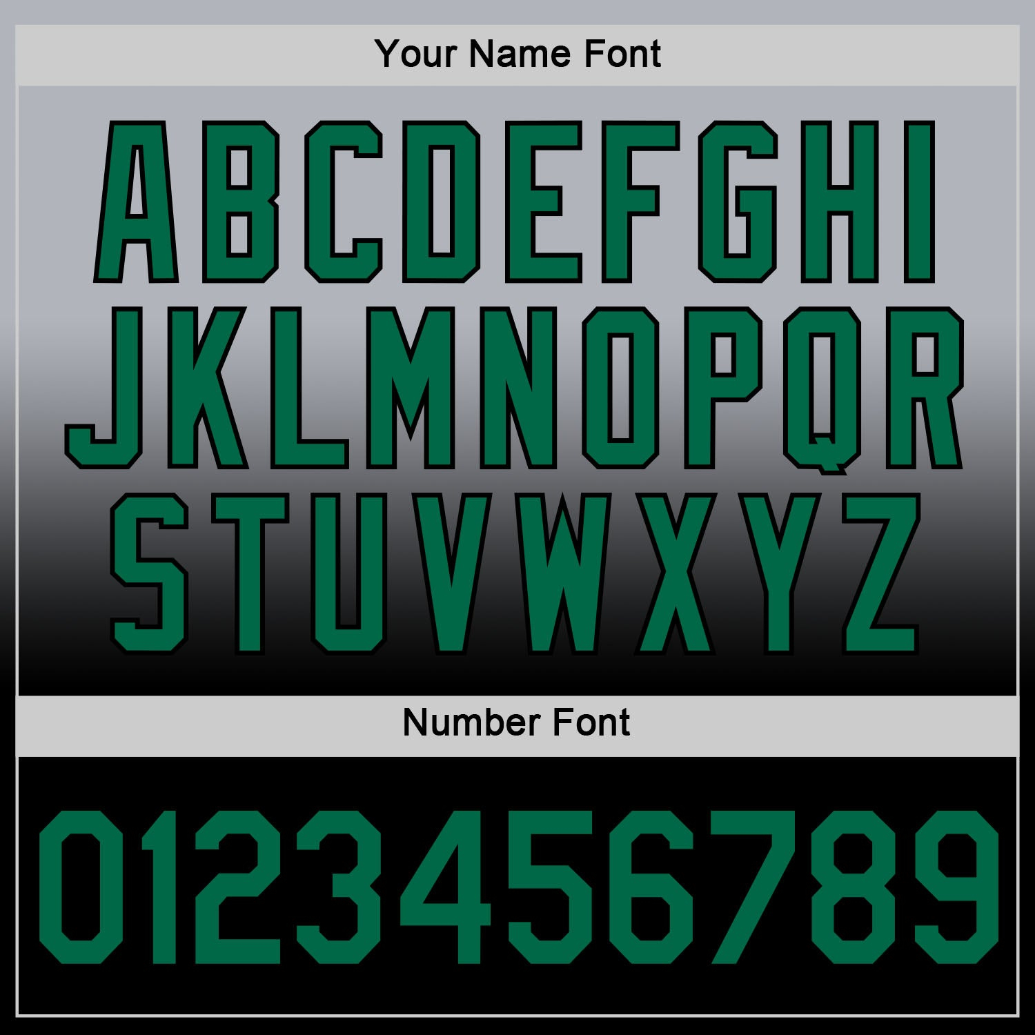 Custom Gray Kelly Green-Black Fade Fashion Performance T-Shirt