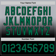 Custom Gray Kelly Green-Black Fade Fashion Performance T-Shirt