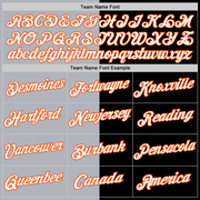 Custom Black Orange-Gray Split Fashion Performance T-Shirt