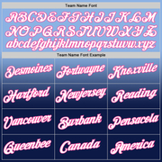 Custom Light Blue Pink-Navy Fade Fashion Performance T-Shirt