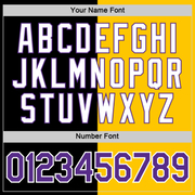 Custom Black Purple-Yellow Split Fashion Performance T-Shirt