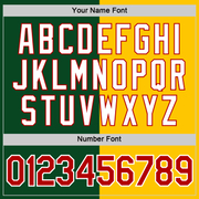 Custom Green Red-Yellow Split Fashion Performance T-Shirt