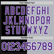 Custom Black Purple-Gray Split Fashion Performance T-Shirt