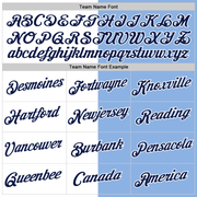 Custom Light Blue Navy-White Split Fashion Performance T-Shirt