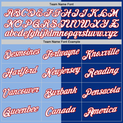 Custom Royal Red-Light Blue Split Fashion Performance T-Shirt