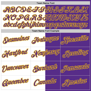 Custom Purple White-Yellow Split Fashion Performance T-Shirt