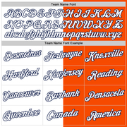 Custom Orange White-Navy Split Fashion Performance T-Shirt