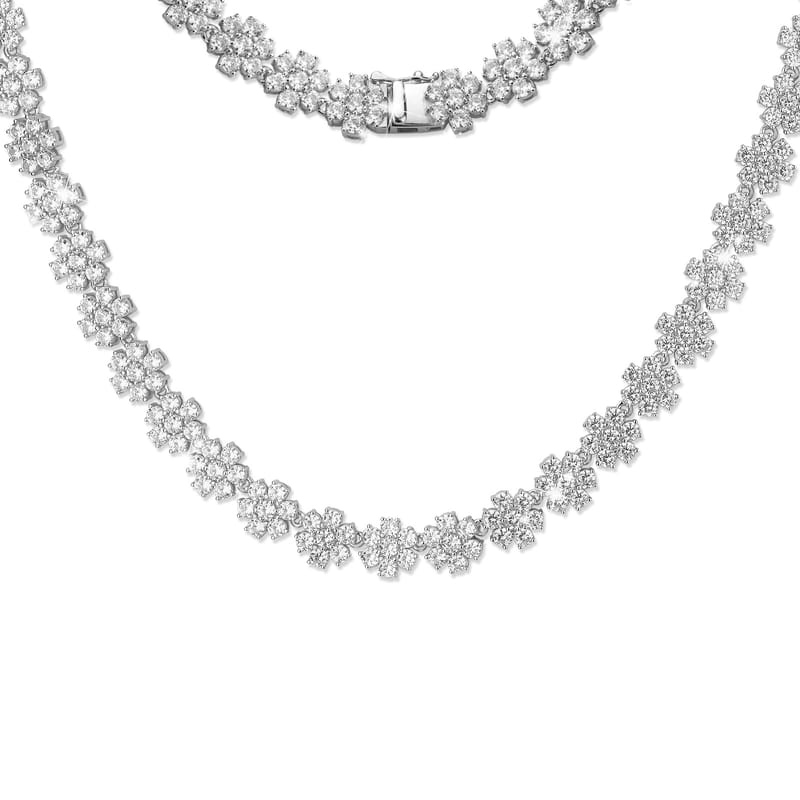 S925 silver Moissanite sunflower necklace for women, a light luxury accessory