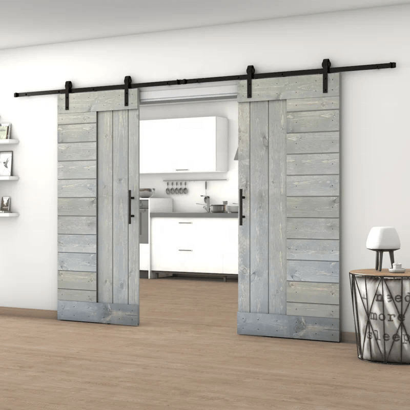 Home Double Open Upholstery French Door Design Interior Modern Manual Sliding Stylish Wooden Doors