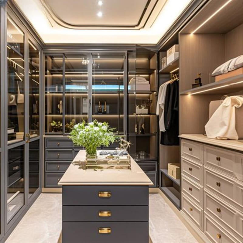 Allure Simple Interior Classic Design Wooden Mini Armoire Modular Custom Cupboard Pantry Wardrobe Closet Organizer Modern