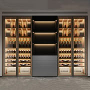 Modern Luxury Living Room Storage Wine Home Bar Cabinet Clear Glass Wine Cellar Display Cooler