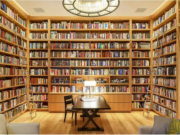 Customizable Modern Wooden Bookcase | Large Display Bookshelf for Library Wall