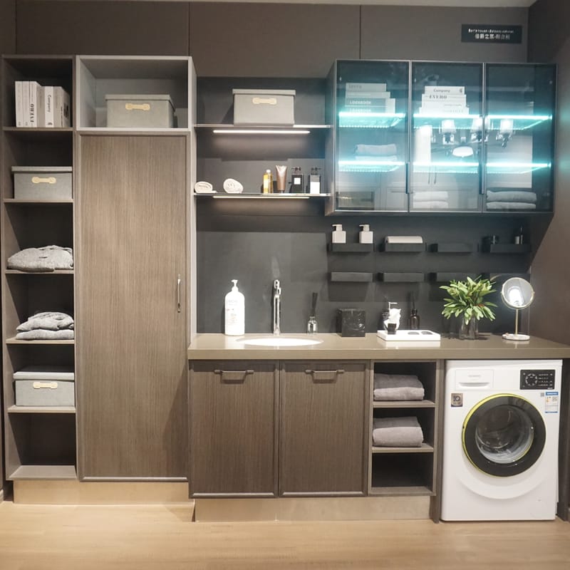 Modern European Design Space-Saving Rectangular Bathroom Vanity with Storage