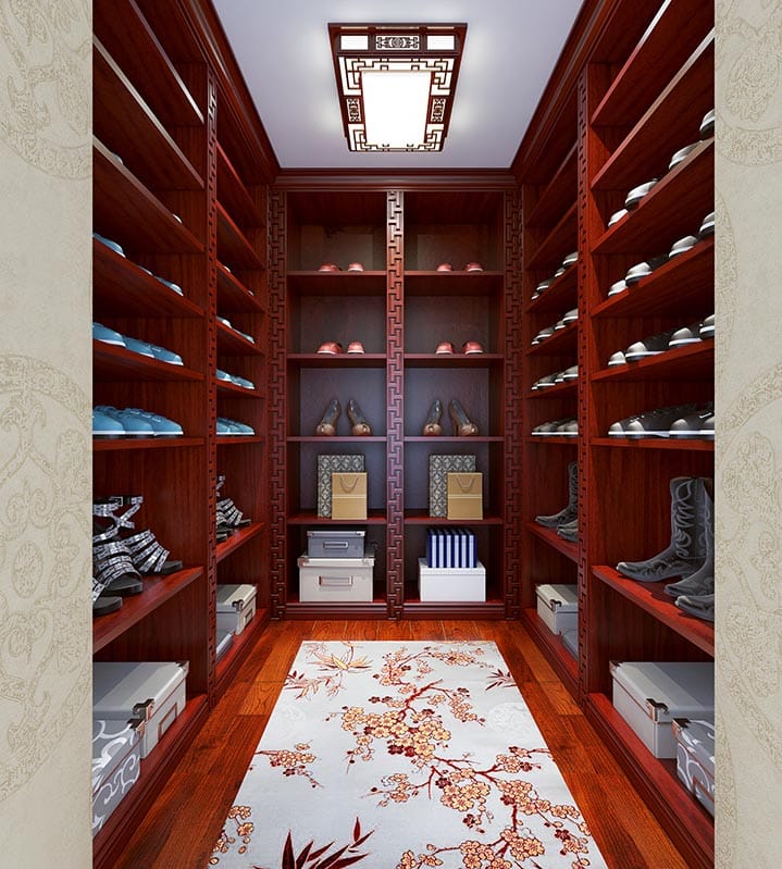 Space-Saving U-Shaped Walk-in Closet | Classic Minimalist Organizer for Bedroom & Apartment