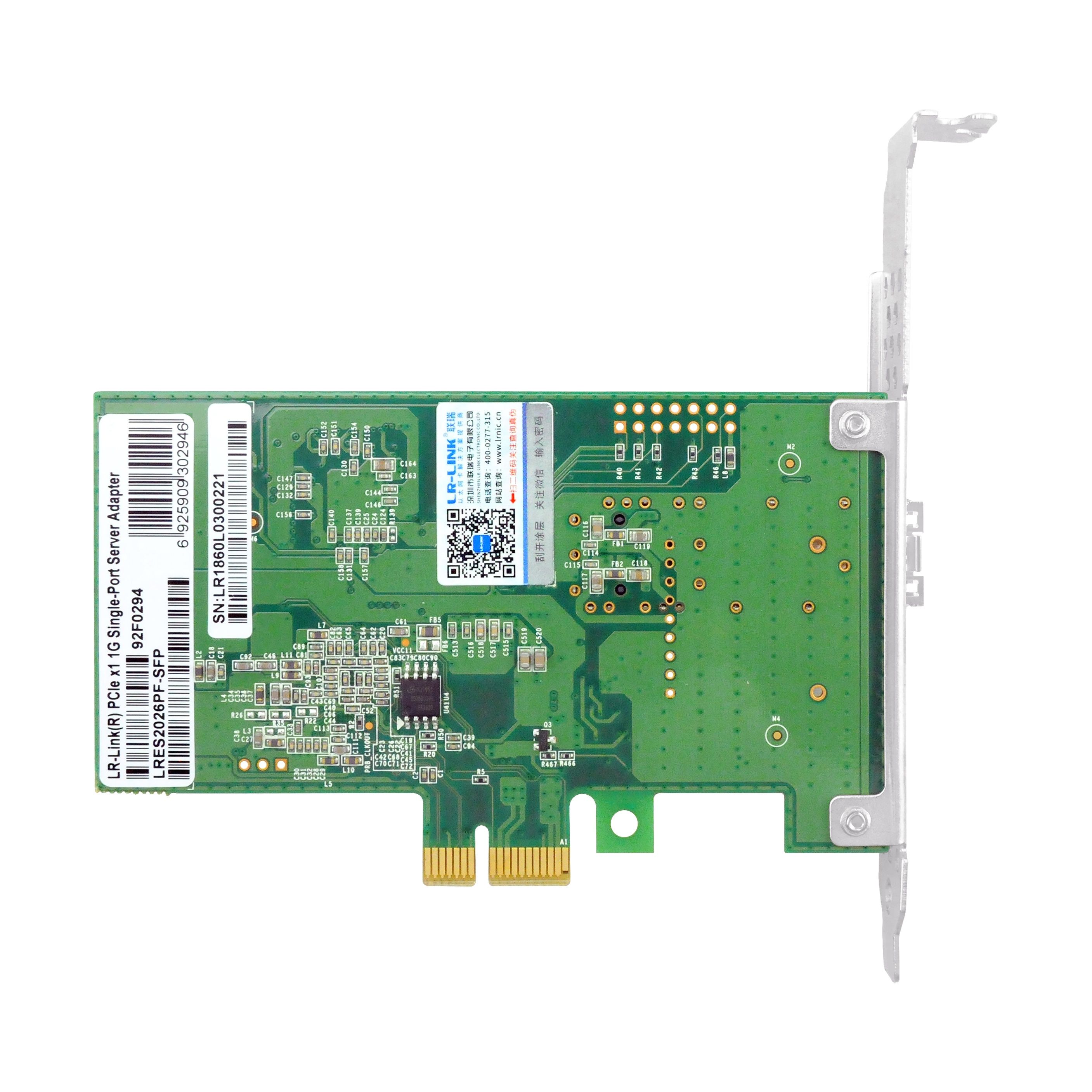 2022 Hot Sale Lrlink LRES2026PF-SFP Network Interface Card Single Port SFP Port Nic Network Card